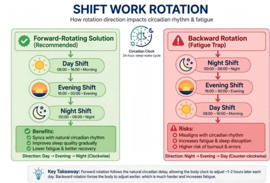 Shift Design Aligning Schedules with Human Biology