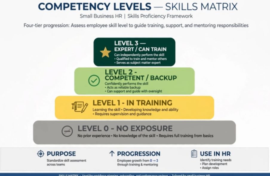 The Strategic Skills Matrix Levels 0 Through 3