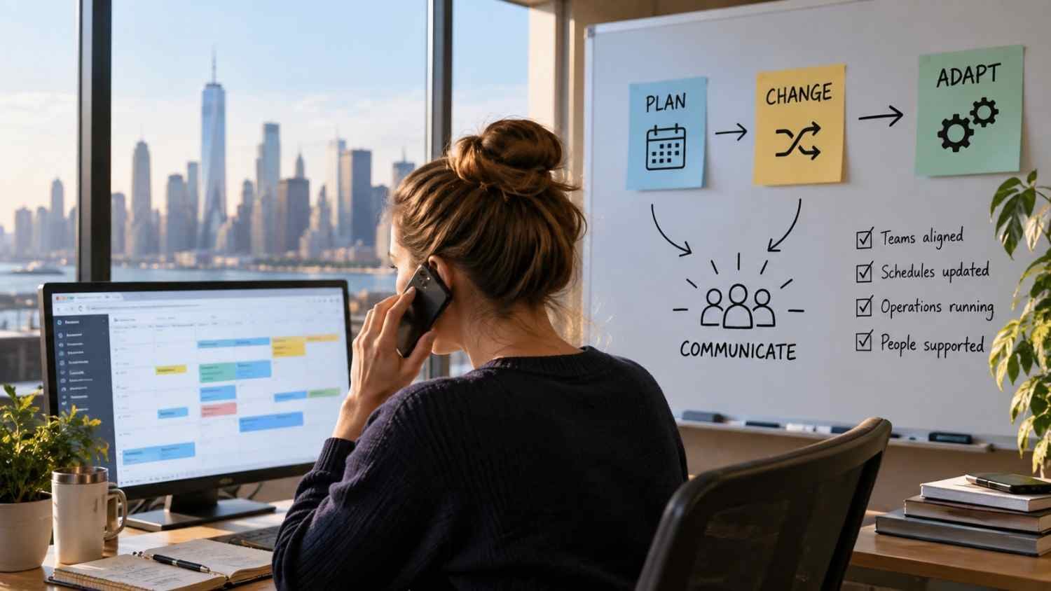 Communication Matters When Plans Move