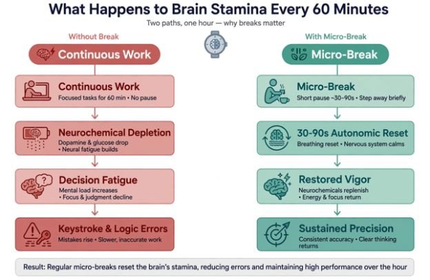 What Happens to Brain Stamina Every 60 Minutes?