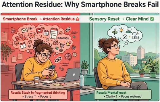 Attention Residue: Why Smartphone Breaks Fail